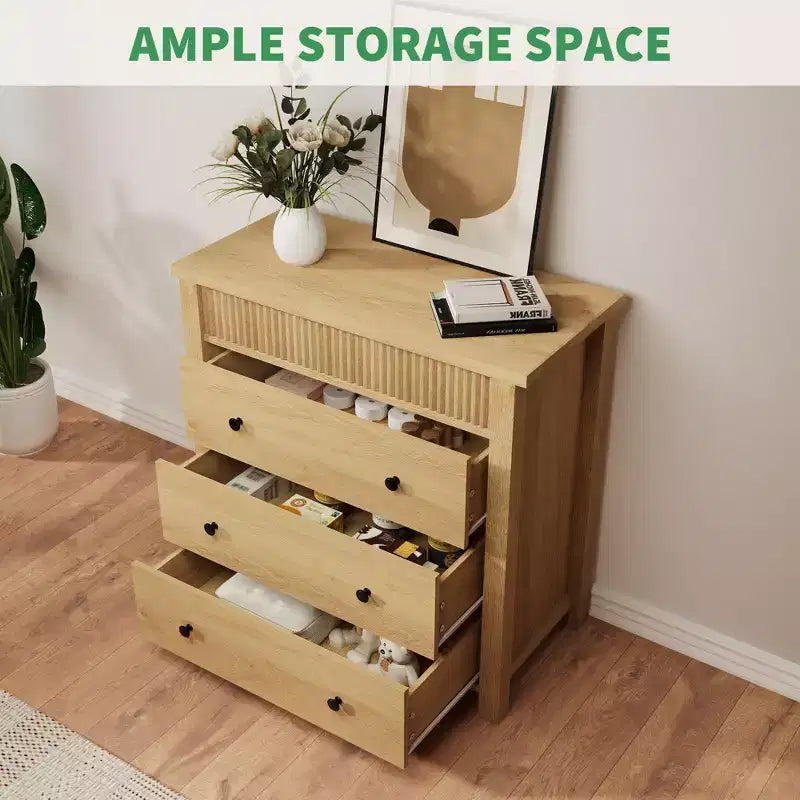 Commode de chevet à 3 tiroirs pour chambre à coucher,
