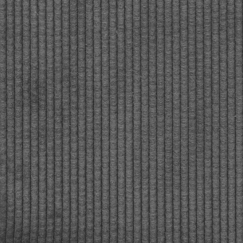 Canapé en tissu avec coussin en velours côtelé gris foncé - Gris foncé sans repose-pieds