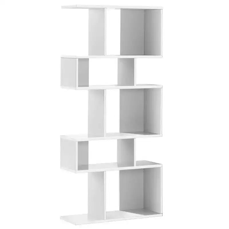Étagère d'angle autoportante à 5 cubes, Bibliothèque de présentation