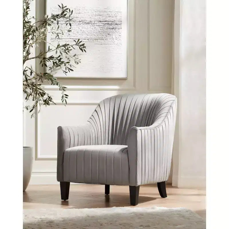 Chaise d'appoint plissée grise