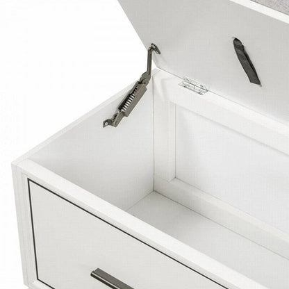 Banc à chaussures avec coussin amovible et rangement dissimulé pour l'entrée et le salon
