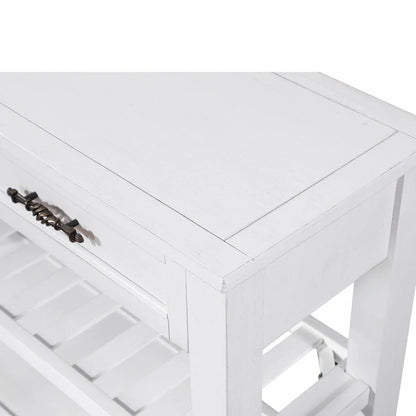 Table console de 42 po avec tiroirs et étagères à niveaux