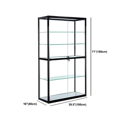 Vitrine rectangulaire contemporaine en verre noir