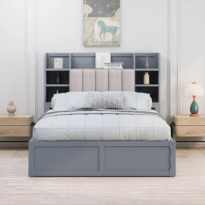 Cadre de lit avec 4 tiroirs de rangement portables sous le lit