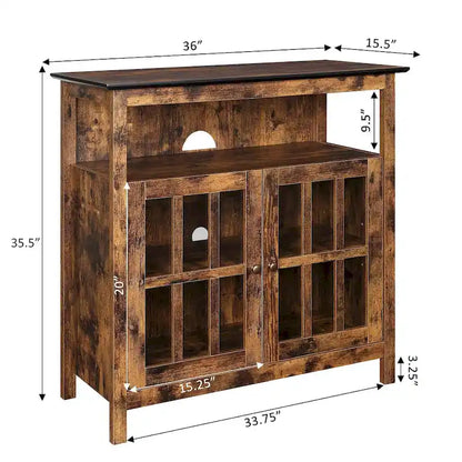 Meuble TV Big Sur Highboy de 40 pouces avec rangements, par Convenience Concepts