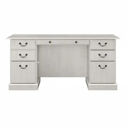 Bureau de direction Bush Furniture Saratoga avec tiroirs et rangements