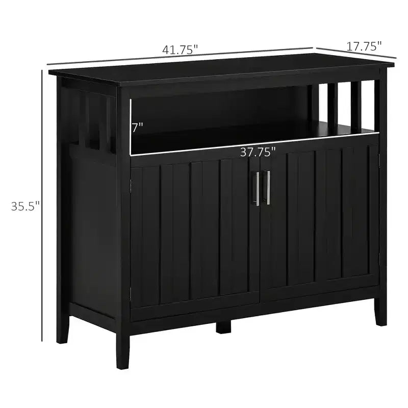 Buffet de salle à manger/bar avec 2 portes et étagères réglables, Console pour cuisine, entrée, salon
