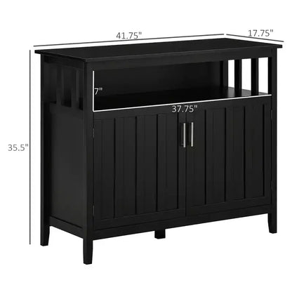 Buffet de salle à manger/bar avec 2 portes et étagères réglables, Console pour cuisine, entrée, salon