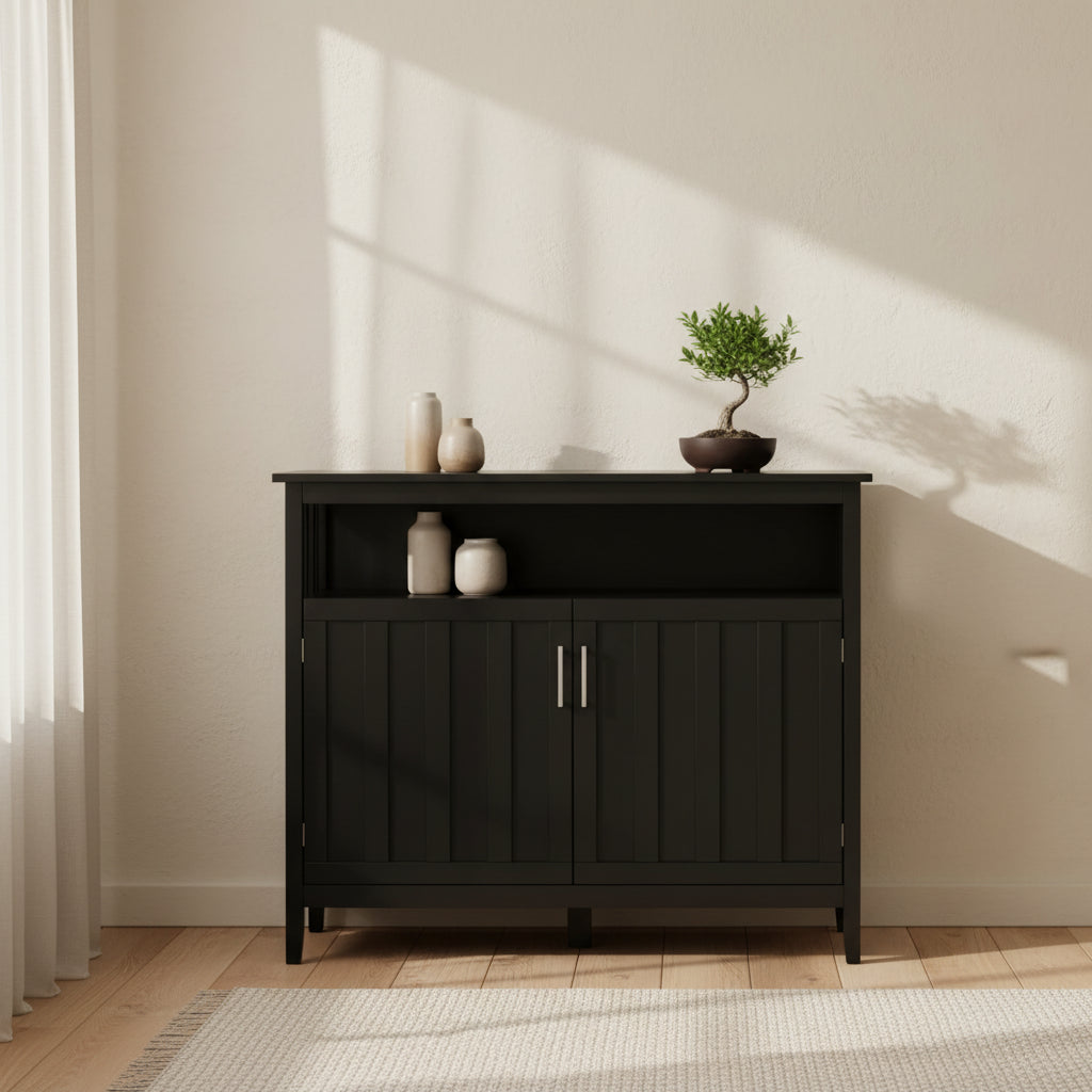 Sideboard Buffet Cabinet Bar Cabinet with 2 Doors and Adjustable Shelves, Console Table for Kitchen Entryway Living Room