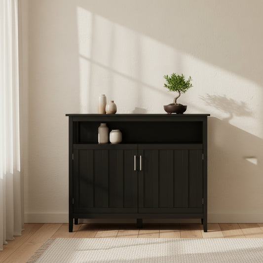 Sideboard Buffet Cabinet Bar Cabinet with 2 Doors and Adjustable Shelves, Console Table for Kitchen Entryway Living Room