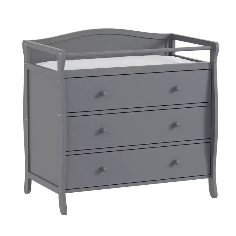 Commode à langer pour bébés, commode à langer 3 tiroirs avec matelas à langer amovible, commode avec plateau à langer, commode pour chambre de bébé