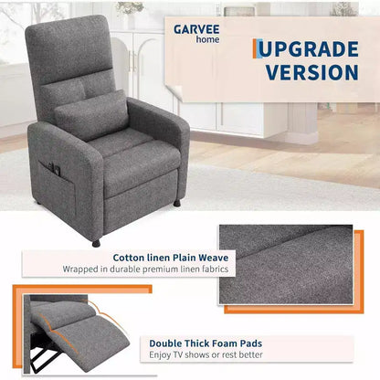 Fauteuil inclinable réglable ergonomique surdimensionné, Fauteuil de cinéma maison pour adultes avec poches latérales, Dossier haut, Siège rembourré, pour salon