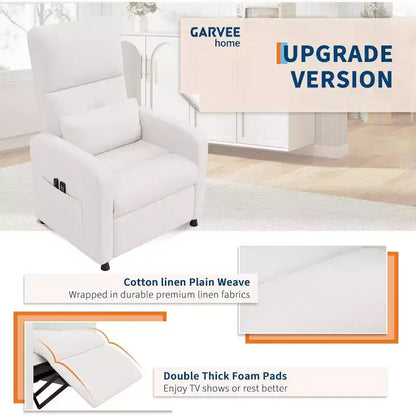 Fauteuil inclinable réglable ergonomique surdimensionné, Fauteuil de cinéma maison pour adultes avec poches latérales, Dossier haut, Siège rembourré, pour salon