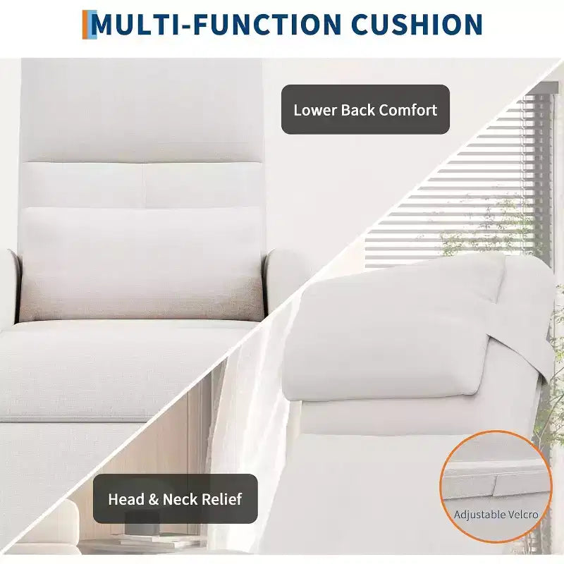 Fauteuil inclinable réglable ergonomique surdimensionné, Fauteuil de cinéma maison pour adultes avec poches latérales, Dossier haut, Siège rembourré, pour salon