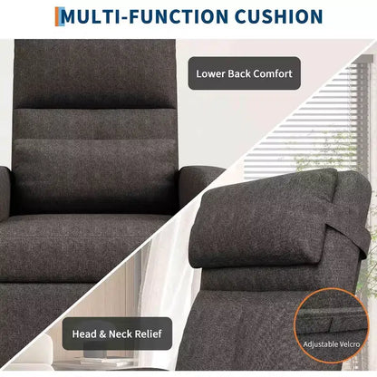 Fauteuil inclinable réglable ergonomique surdimensionné, Fauteuil de cinéma maison pour adultes avec poches latérales, Dossier haut, Siège rembourré, pour salon
