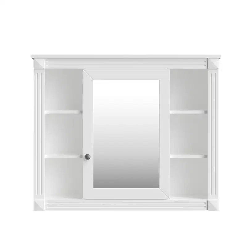 Armoire de salle de bain murale, Armoire à pharmacie, Armoire miroir murale avec 6 étagères ouvertes