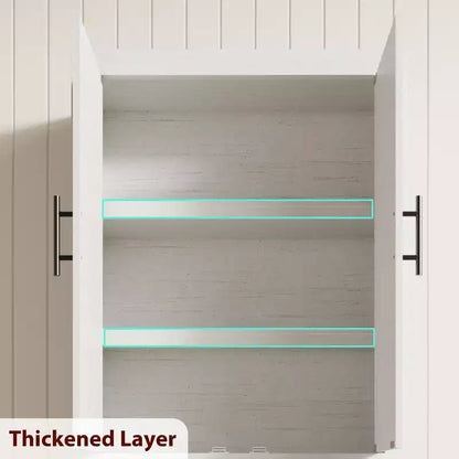 Armoire de cuisine haute de 71 pouces, 4 portes et étagères réglables, Grand placard de rangement autoportant en bois pour la salle à manger et le salon