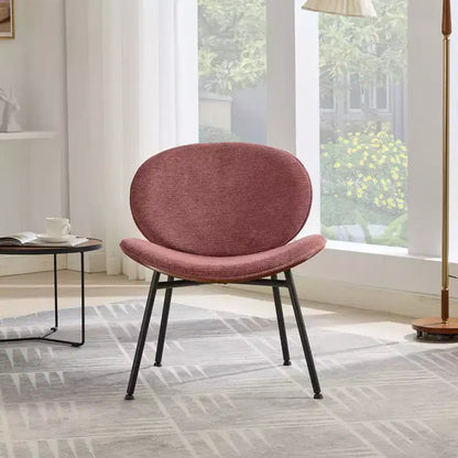 Chaise Coque Mid-Century Moderne - Piètement Tripode, Cuir Noir, Finition Noyer, Dossier Confortable
