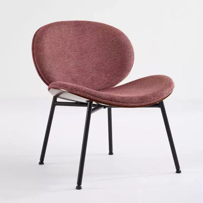 Chaise Coque Mid-Century Moderne - Piètement Tripode, Cuir Noir, Finition Noyer, Dossier Confortable