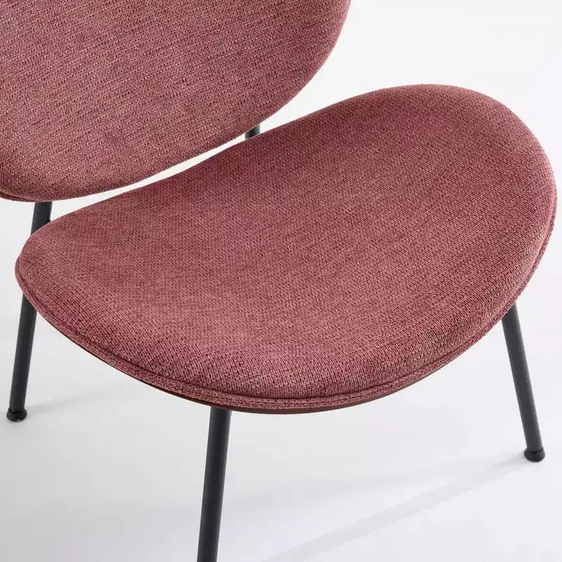 Chaise Coque Mid-Century Moderne - Piètement Tripode, Cuir Noir, Finition Noyer, Dossier Confortable
