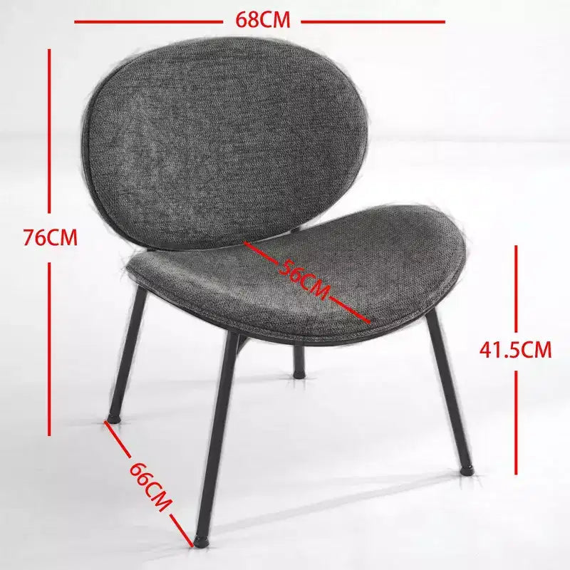 Chaise Coque Mid-Century Moderne - Piètement Tripode, Cuir Noir, Finition Noyer, Dossier Confortable