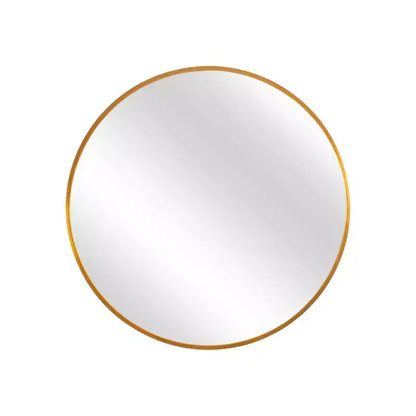 HomeRoots 31 Gold Metal Round Framed Accent Mirror