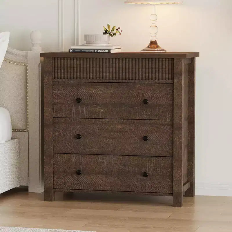 Commode de chevet à 3 tiroirs pour chambre à coucher,