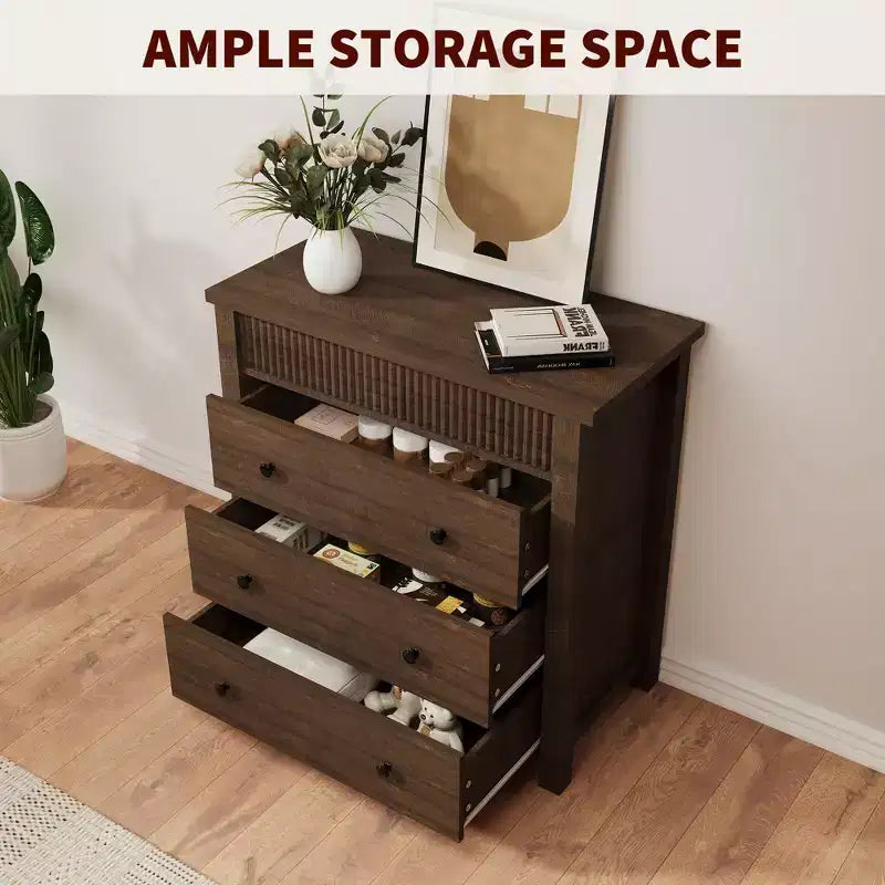 Commode de chevet à 3 tiroirs pour chambre à coucher,