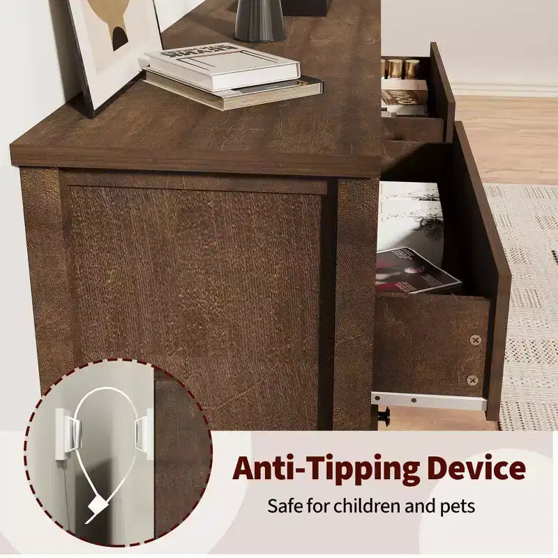 Commode de chevet à 3 tiroirs pour chambre à coucher,