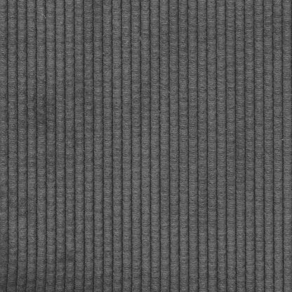Canapé en tissu avec coussin en velours côtelé gris foncé - Gris foncé sans repose-pieds