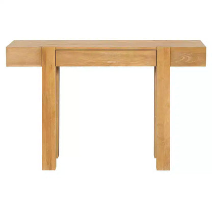 Console en bois massif avec rangement dissimulé et station de charge intégrée
