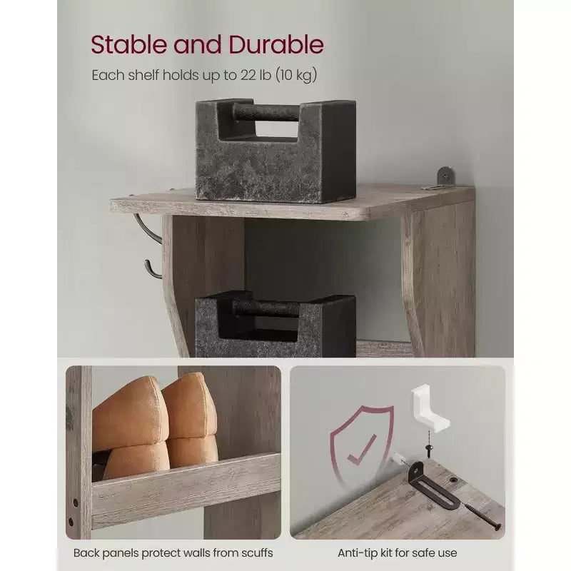 Meuble à chaussures vertical 7 niveaux, organisateur de chaussures étroit de 110 cm de haut avec 2 crochets et kit anti-basculement, étagère d'angle peu encombrante pour entrée ou chambre