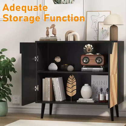 Meuble de rangement 80 cm avec étagère et portes, buffet moderne, armoire d'appoint autoportante pour salle à manger, salon ou entrée