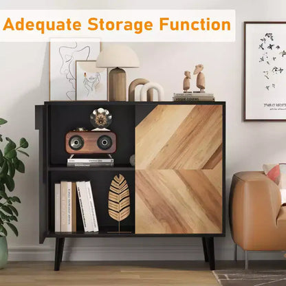Meuble de rangement 80 cm avec étagère et portes, buffet moderne, armoire d'appoint autoportante pour salle à manger, salon ou entrée