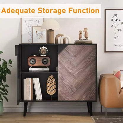 Meuble de rangement 80 cm avec étagère et portes, buffet moderne, armoire d'appoint autoportante pour salle à manger, salon ou entrée