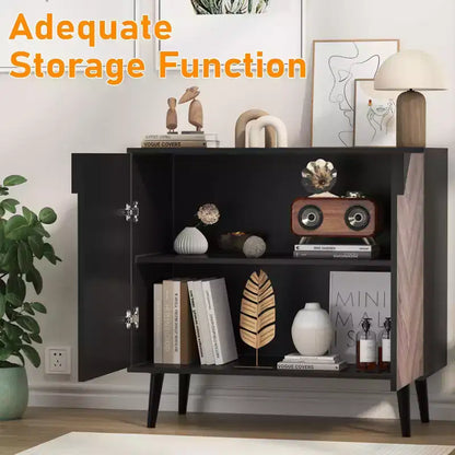 Meuble de rangement 80 cm avec étagère et portes, buffet moderne, armoire d'appoint autoportante pour salle à manger, salon ou entrée
