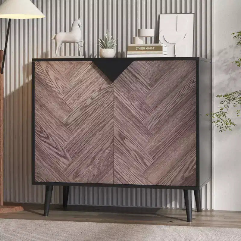 31.5 Storage Cabinet with Shelf & Doors, Modern Sideboard Buffet, Free-Standing Accent Cabinet for Dining Room, Living Room, or Entryway
