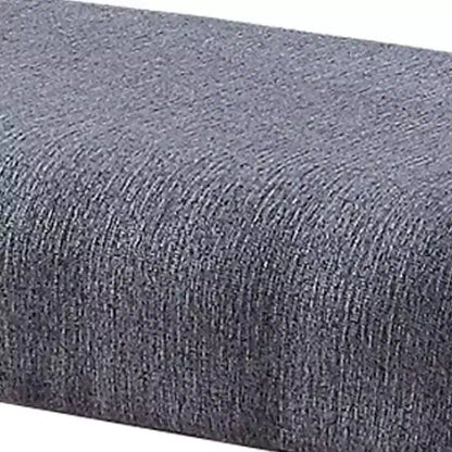 Banc de comptoir en tissu avec siège rembourré, marron et bleu