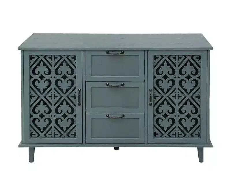 Meubles de rangement de cuisine avec 2 portes et 3 tiroirs, Buffet, Console pour salon, chambre, cuisine