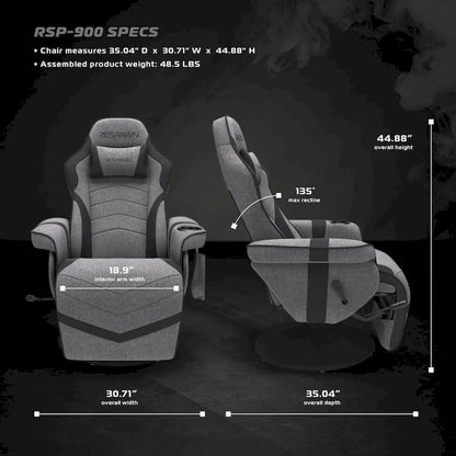 Fauteuil inclinable de jeu - Chaise de jeu inclinable avec repose-pieds