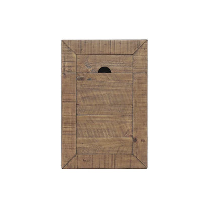 Table d'appoint de chevet Monterey en bois massif avec prises de courant cachées