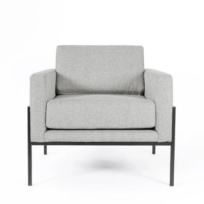 Fauteuil club moderne HomePop rembourré avec cadre en métal