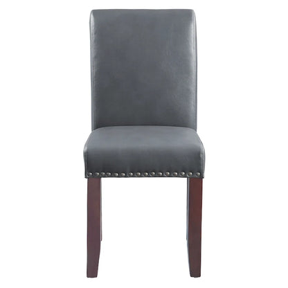 Chaise Parsons Copper Grove Five Bridge Eco en similicuir avec clous