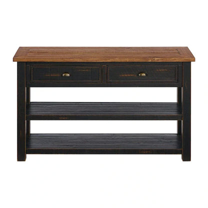 The Gray Barn Downington Table console de canapé à 2 tiroirs en bois massif