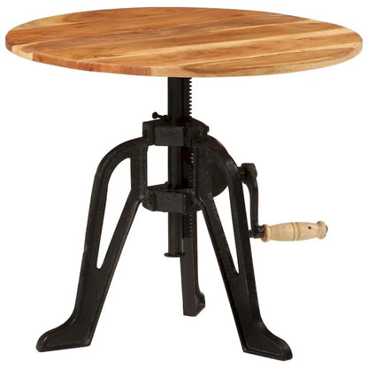 vidaXL Table d'appoint Table basse ronde Bout de canapé Bois massif et fonte