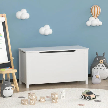 Coffre à jouets en bois pour enfants avec couvercle à charnière de sécurité, pour les 3 ans et plus
