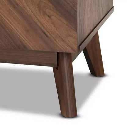 Commode de rangement 3 tiroirs en bois Noyer Marron - : Organisateur de chambre élégant
