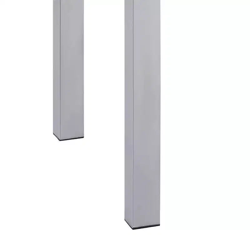 Table d'appoint 22" Blanc Brillant/Chrome - : Charme moderne, Aucun assemblage requis
