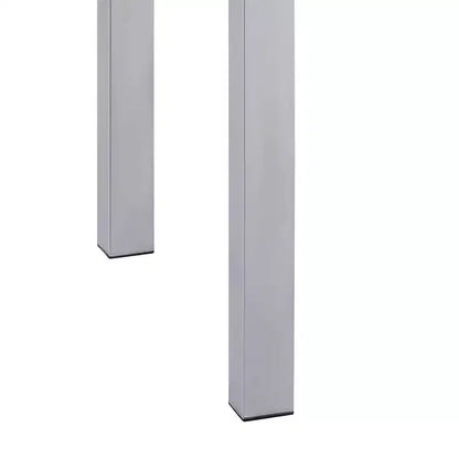 Table d'appoint 22" Blanc Brillant/Chrome - : Charme moderne, Aucun assemblage requis
