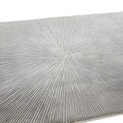 Console en aluminium argenté Glam – Olivia & May : Robuste, aucun assemblage, utilisation intérieure